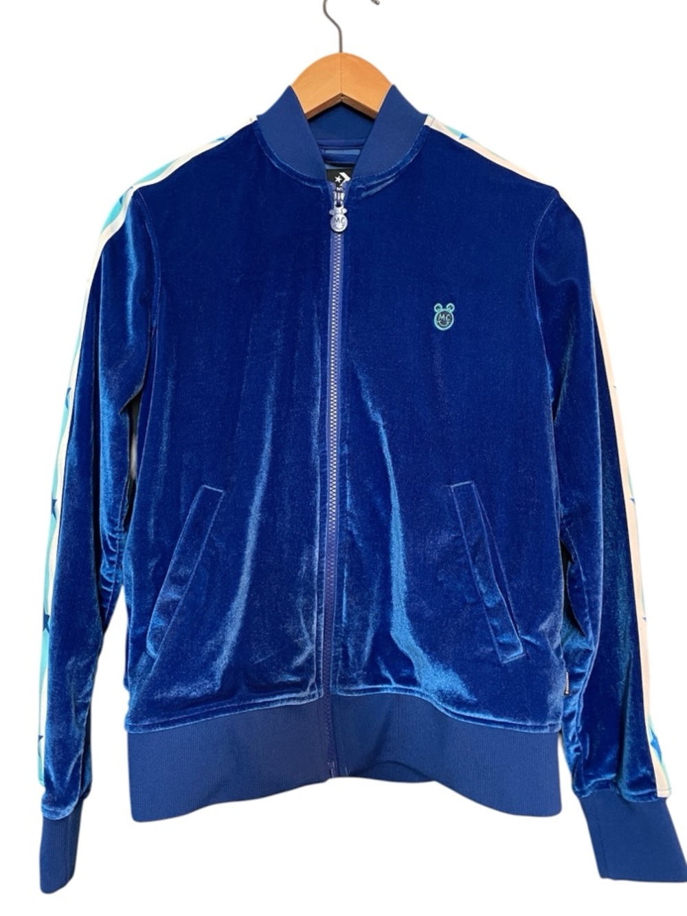 Converse Miley Cyrus Colab Royal Blue Velvet Jacket with White Logo Small